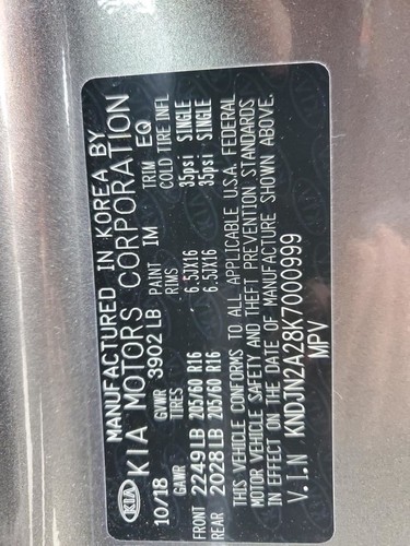 Alternator Model VIN 2 8th Digit Fits 17-19 SOUL 2972171 - Picture 14 of 14