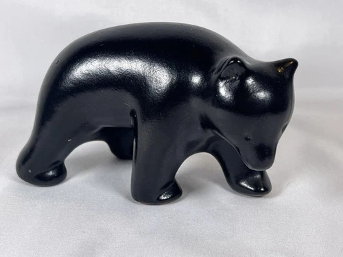 Vintage Pigeon Forge Pottery Walking Black Bear 4x2.5”