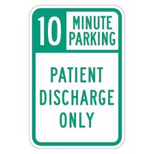 LYLE T1-2269-DG_12x18 Timed Parking Sign, 12" W, 18" H, English, Aluminum, White