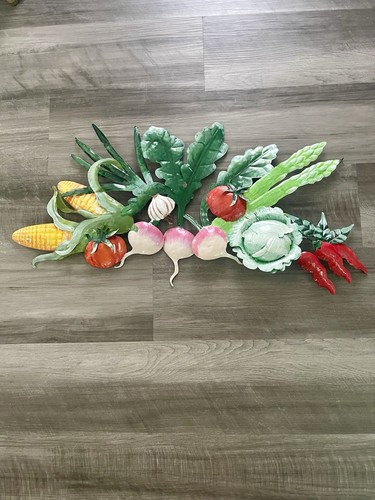Vintage Vegetable Metal Wall Sculpture Beautiful!! Unusual