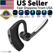 Bluetooth Headset w/ Noise Cancelling Mic for Trucker Driver Hands-Free Calls