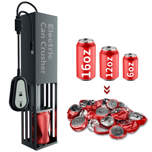 Electric Can Crusher for Recycling 12oz&16oz Cans, Aluminum Can Crushers Coun...