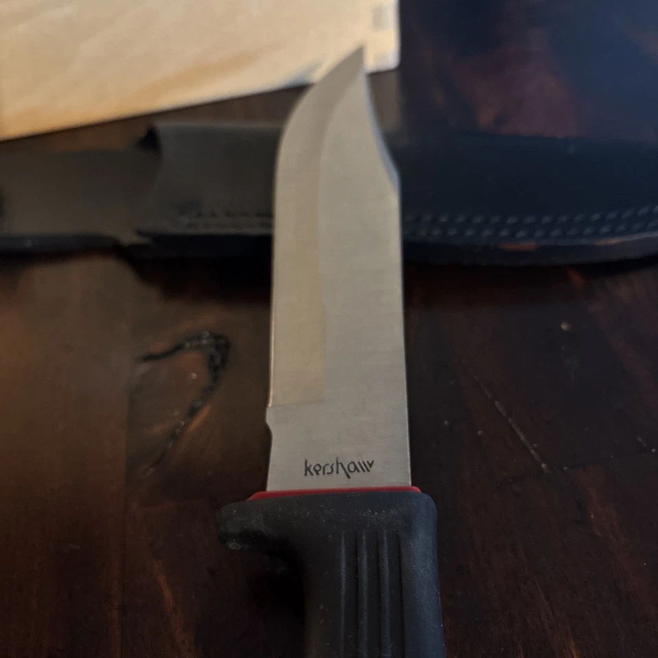 Новый из старых запасов охотничий нож Kershaw Bowie модель 1015 с фиксированным лезвием KAI сделано в Японии - Изображение 4 из 4