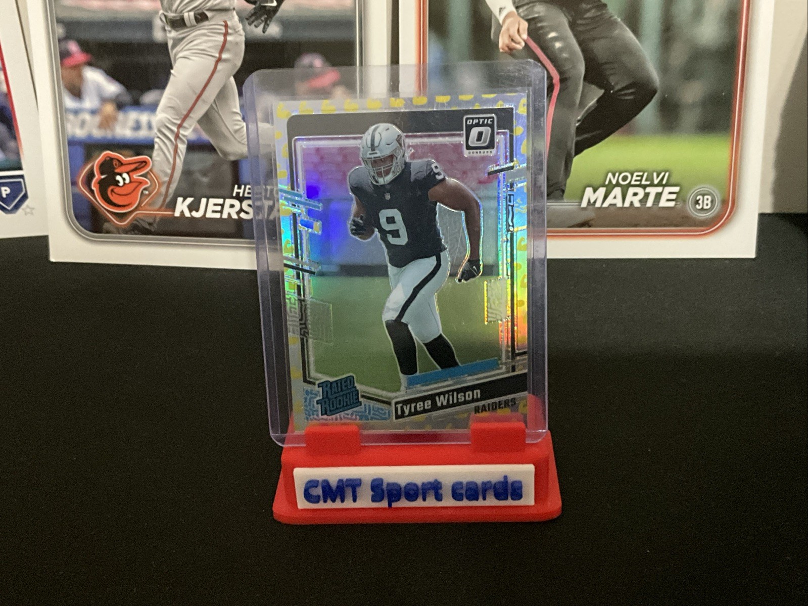 2023 Optic Tyree Wilson #262 /149 SSP Flex Emoji SSP Raiders