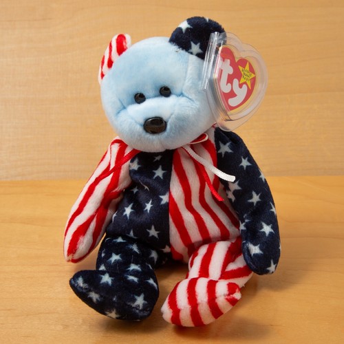 Peluche SPANGLE the Bear - Ty Beanie Babies - De colección NUEVO STOCK ANTIGUO MWMT 1999 - Imagen 1 de 6