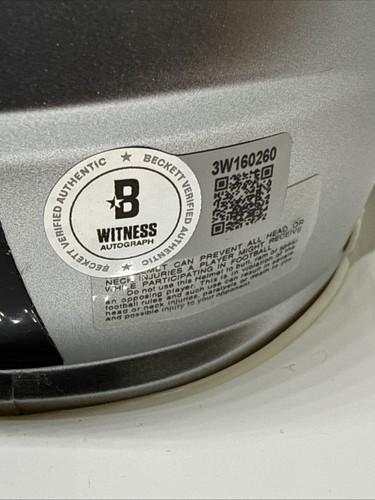 Geno Smith Signed Las Vegas Raiders Mini Helmet Beckett Witnessed - Picture 12 of 16