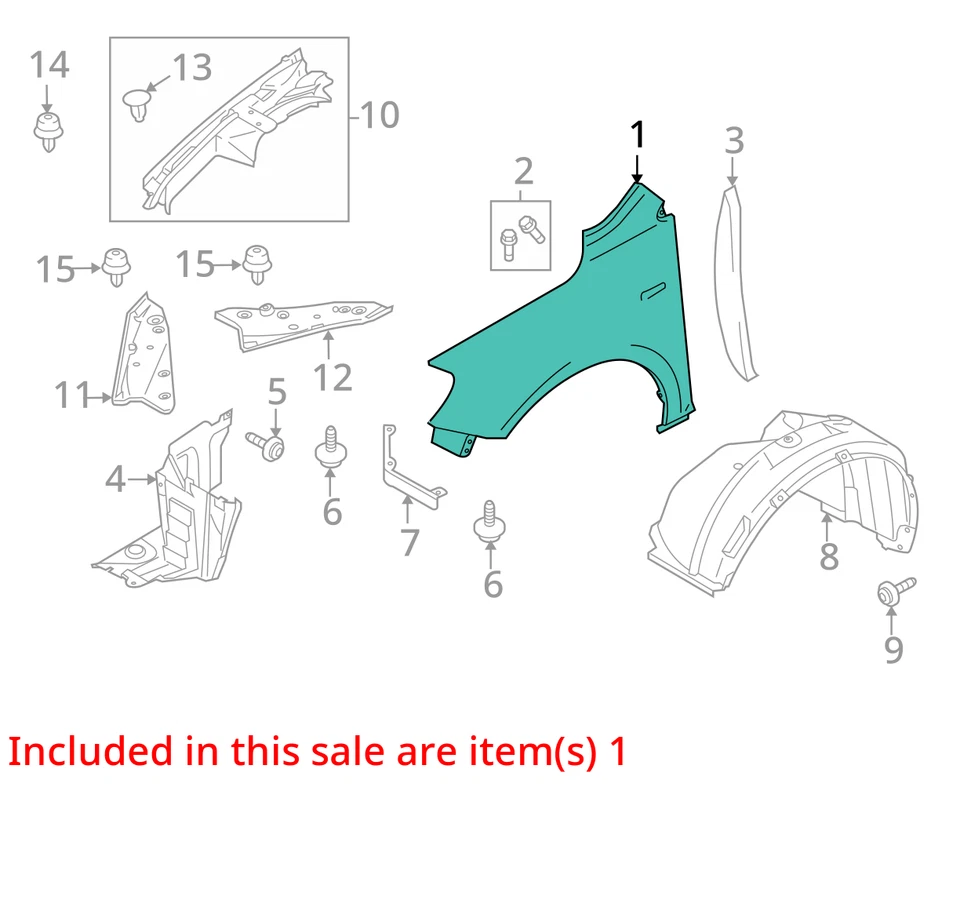 Guardabarros de conductor para Suzuki Kizashi 2010-2013 PRYOF Foto 3 de 4