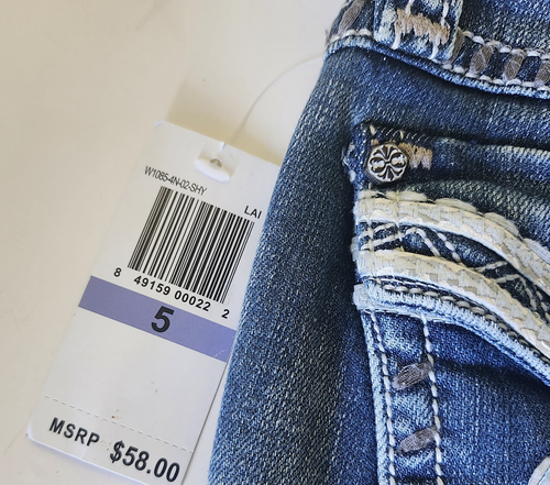 Women's Teens Jeans L.A IDOL Original Brand Authentic Embroidered Jeans Size 5 - Picture 8 of 10