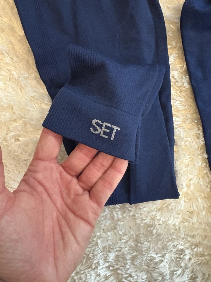 Conjunto de sujetador y leggings deportivos activos azul oscuro talla M Foto 2 de 3