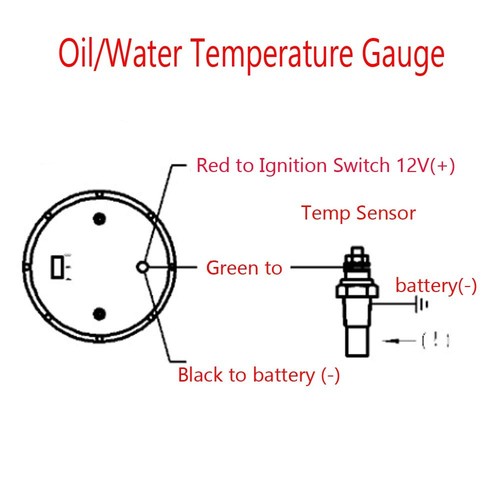Car 2" 52mm Digital Water Temp Gauge Temperature Meter Blue LED Light Celsius - Picture 7 of 7
