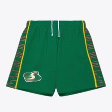 Men's Mitchell & Ness Green Seattle Storm 2007 Court Origins Swingman Shorts