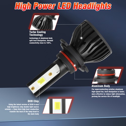 For Lexus RX350 2010-2015 6x LED Headlight High Low Beam + Fog Light Bulbs White - Bild 7 von 17