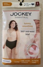 Jockey Women's SMALL Tummy Smoothing 360 Mid-Waist Briefs 2 PACK  10725