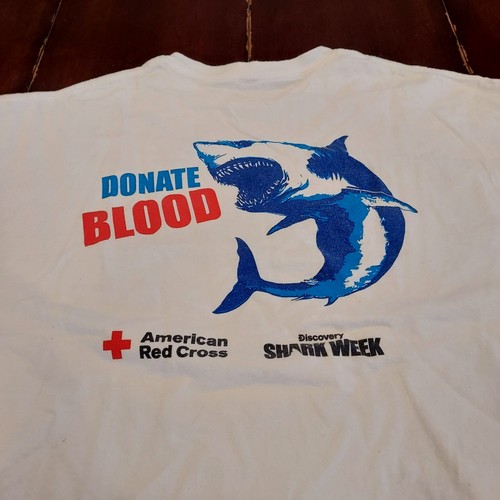 American Red Cross Give Blood Shark Week Discovery Channel T-Shirt Herren XL - Bild 5 von 6