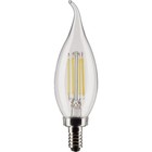 Satco 40W Equivalent Warm White Clear CA10 Candelabra LED Decorative Light Bulb