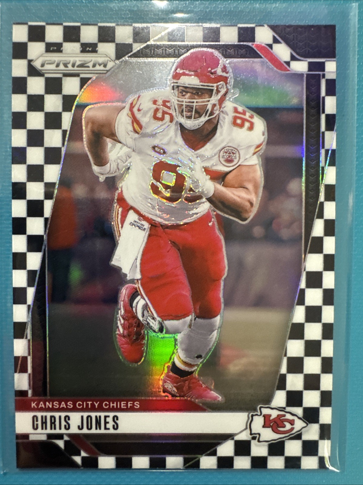 2024 Panini Prizm - Chris Jones #143 Black & White Checker Prizm
