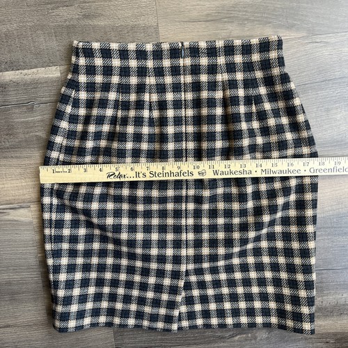 Petite Soohisticate Women’s Vintage Wool Blend Skirt Plaid Lined 6P - Picture 12 of 13