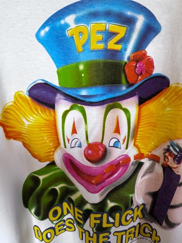 1995 Vintage Rare Pez Clown Ringer Tee Shirt As Is XL/2XL - Bild 2 von 10