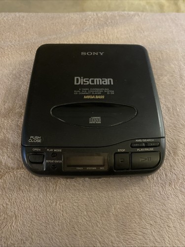 SONY DISCMAN D33 WALKMAN STEREO CD COMPACT DISC PLAYER RETRO** (SIEHE BESCHREIBUNG)