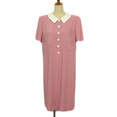 Vestido retro Pierre Cardin vintage rosa manga corta 2W para mujer - Imagen 1 de 8