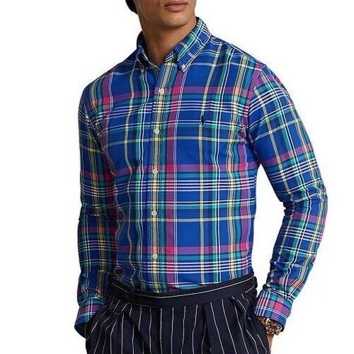 NEU Polo Ralph Lauren Herren 2XB Performance Oxford Hemd kariert mit blauem Pony - Bild 1 von 20