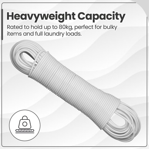 Heavy Duty Clothes Washing Line Steel Core Strong Wire Rope Laundry Dryer 15 25M - Picture 9 of 9