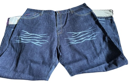 Silversilk Purple Label Jeans Men's 42 X 34 Denim Striped Cuff Relaxed NWT NEW - Picture 4 of 6