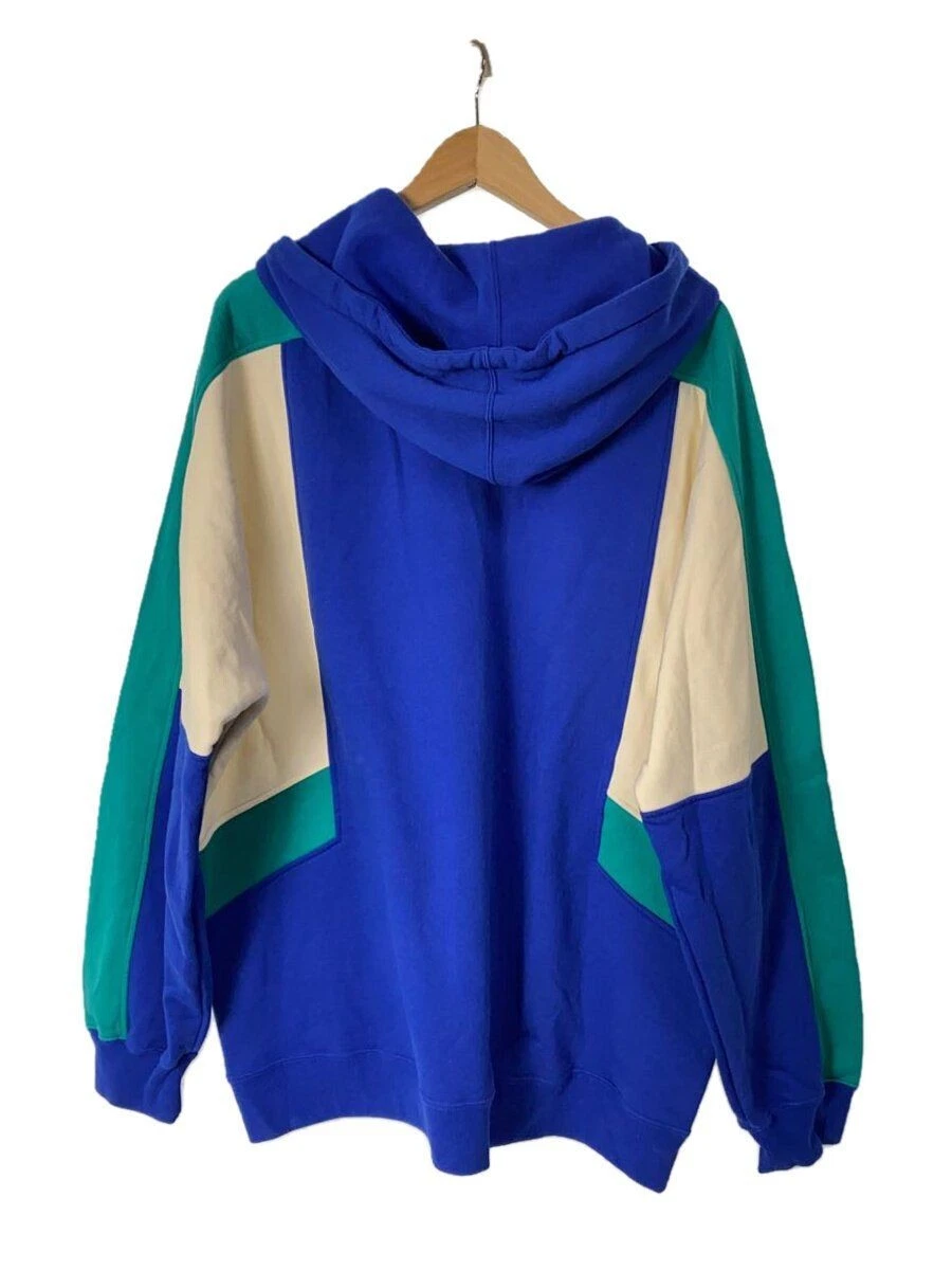 Felpa con cappuccio Supreme Zip 20SS colore bloccato XL cotone blu usata