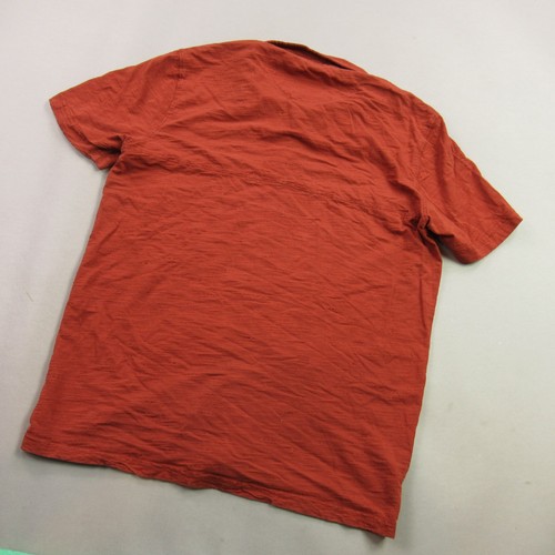 Prana Shirt Mens Medium Short Sleeve Button Front Outdoors Lightweight Red - Picture 6 of 9