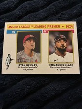 2025 Topps Heritage - League Leaders Emmanuel Clase, Ryan Helsley #205