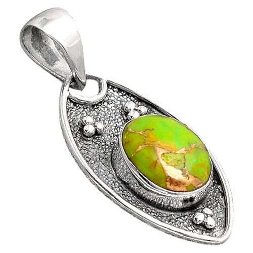 Kupfer Grün Türkis - Arizona 925 Sterling Silber Anhänger Schmuck P-1524 - Bild 3 von 5
