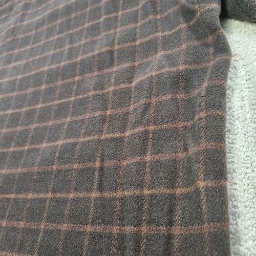 Vintage Levis Shirt Men XL Wool Blend Windowpane Plaid Brown 90s Metal Button - Picture 10 of 11