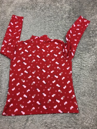 Camicia pupazzo di neve Croft & Barrow finto collo donna taglia XL rossa manica lunga - Foto 12 di 15