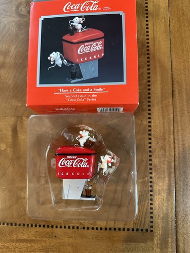 Vintage 1990 Enesco Christmas Ornament HAVE A COKE AND A SMILE 2. Coca-Cola Serie - Bild 3 von 5