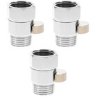 3 Pieces Shower Bathroom Controls Shut off Valve Button Switch Handle