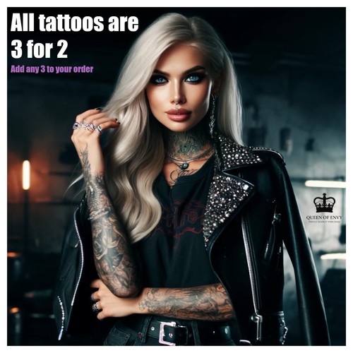 Bären Hasen Elefant SEMI PERMANENT Tattoos langlebig Damen Bein Arm Tattoo - Bild 6 von 6