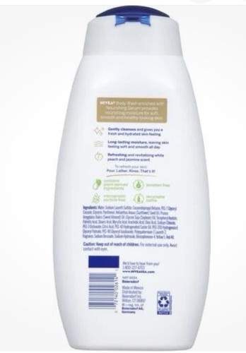 Jabón Corporal Refrescante Blanco Melocotón y Jazmín NIVEA Jabón Corporal Perfumado con Nou... - Imagen 2 de 3