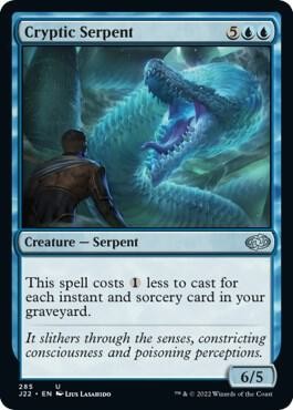 Cryptic Serpent 285 Uncommon Jumpstart 2022 Magic: The Gathering Near Mint