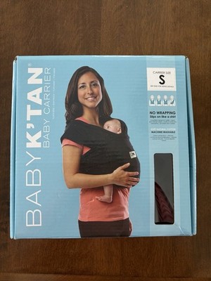 Baby K'Tan Baby Carrier Sling Black Size Small New-Open Box