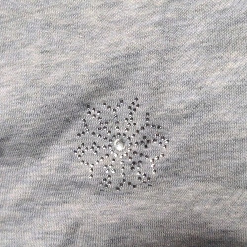 Lane Bryant grau Glitzer Schneeflocke Weihnachten Winter Sweatshirt neu ohne Etikett 22/24 - Bild 4 von 8