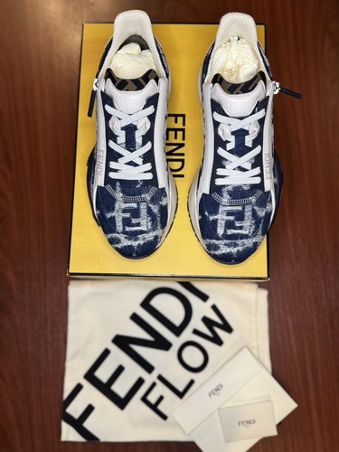 FENDI Flow Zapatillas Deportivas Cuero (EU-41 UK-7 US-8) - Imagen 8 de 13
