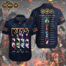 Kiss Band Short Sleeve Dress Hawaiian Shirt