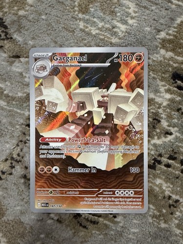 Garganacl 147/132 Ilustración Raro Pokemon Mega Evolución - Imagen 1 de 2