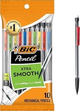 10-Count BIC Xtra-Smooth Mechanical Pencils with Erasers Medium Point (0.7mm)