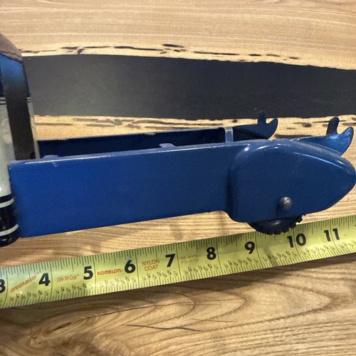 Vintage Marx Pressed Steel Stake Bed Toy Truck Blue White Farm Truck Missing Bed - Picture 6 of 13