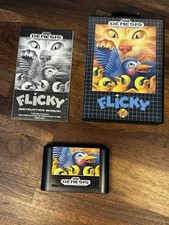 Flicky Sega Genesis 1991 CIB Complete w/ Box Cart and Manual