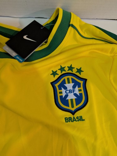 Brazil National 1998 Nike Vintage Soccer Football Home Jersey Long Sleeve (M) - Bild 3 von 7