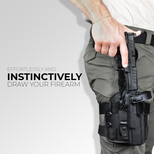 Fondina per gambe a goccia Level II a sgancio rapido adatta a Springfield Prodigy 5;; con S... - Foto 4 di 6
