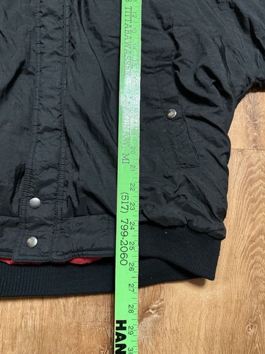 Abrigo chaqueta acolchada vintage años 90 Detroit Red Wings Competitor XL negro - Imagen 9 de 10