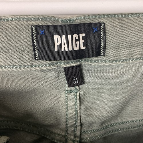 Paige Men’s Algae Green Federal Slim Straight Transcend Denim Jeans Size 31 - Picture 10 of 19